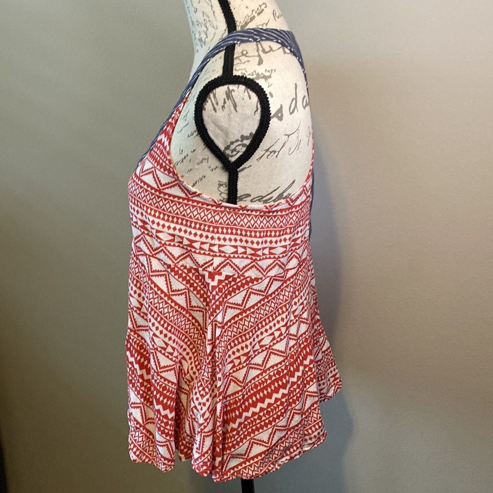 THML Red & Navy Patterned Tank Top - Picture 4 of 8
